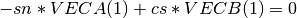 -sn*VECA(1) + cs*VECB(1) = 0