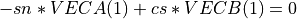 -sn*VECA(1) + cs*VECB(1) = 0